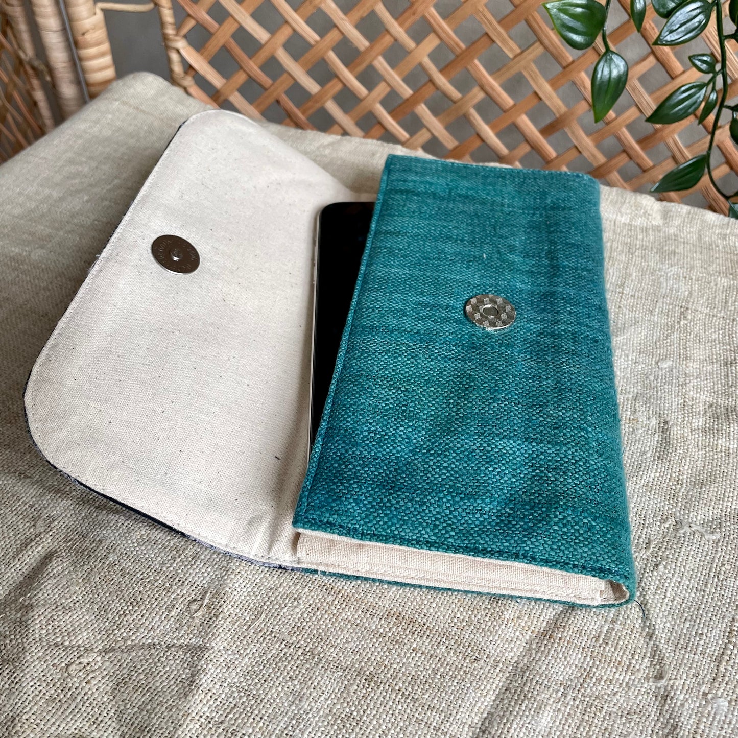 Diamond H’mong Motif – Skobeloff Hemp Long Purse