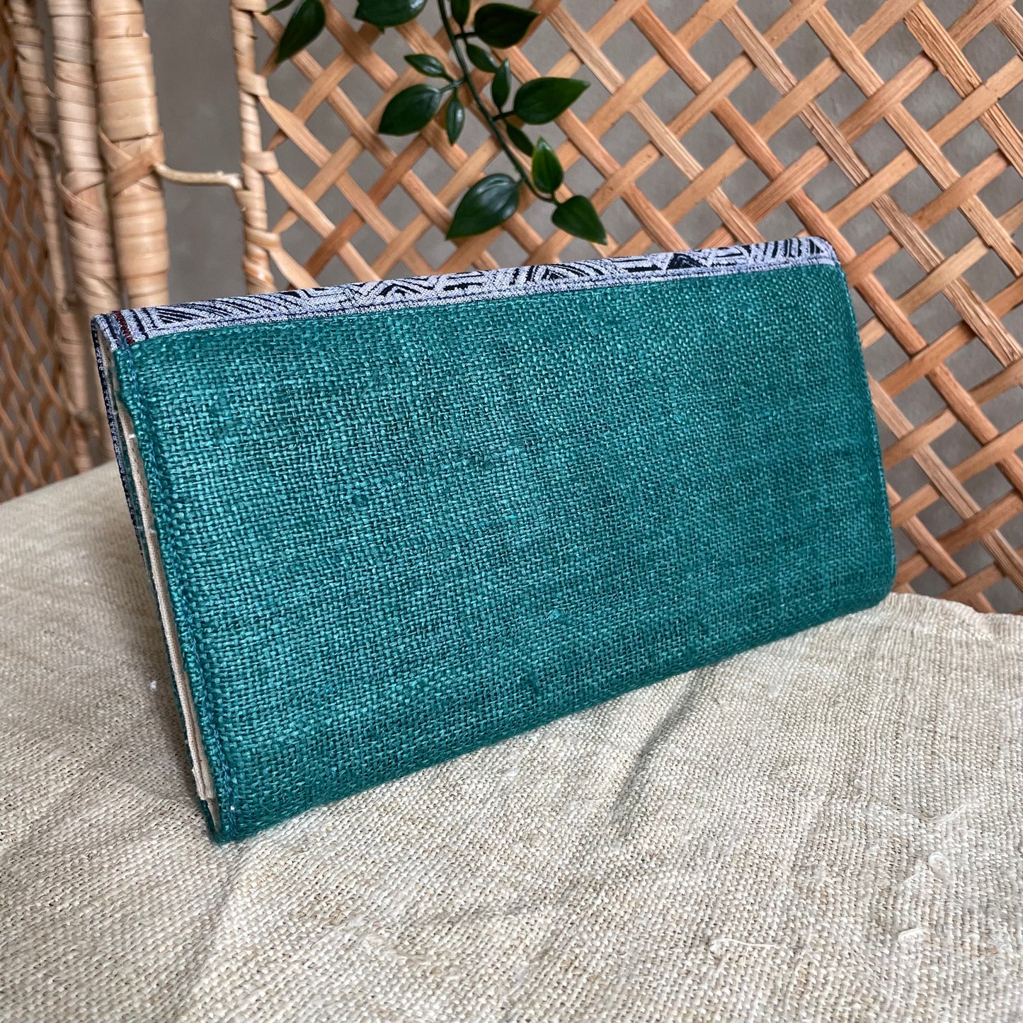 Diamond H’mong Motif – Skobeloff Hemp Long Purse