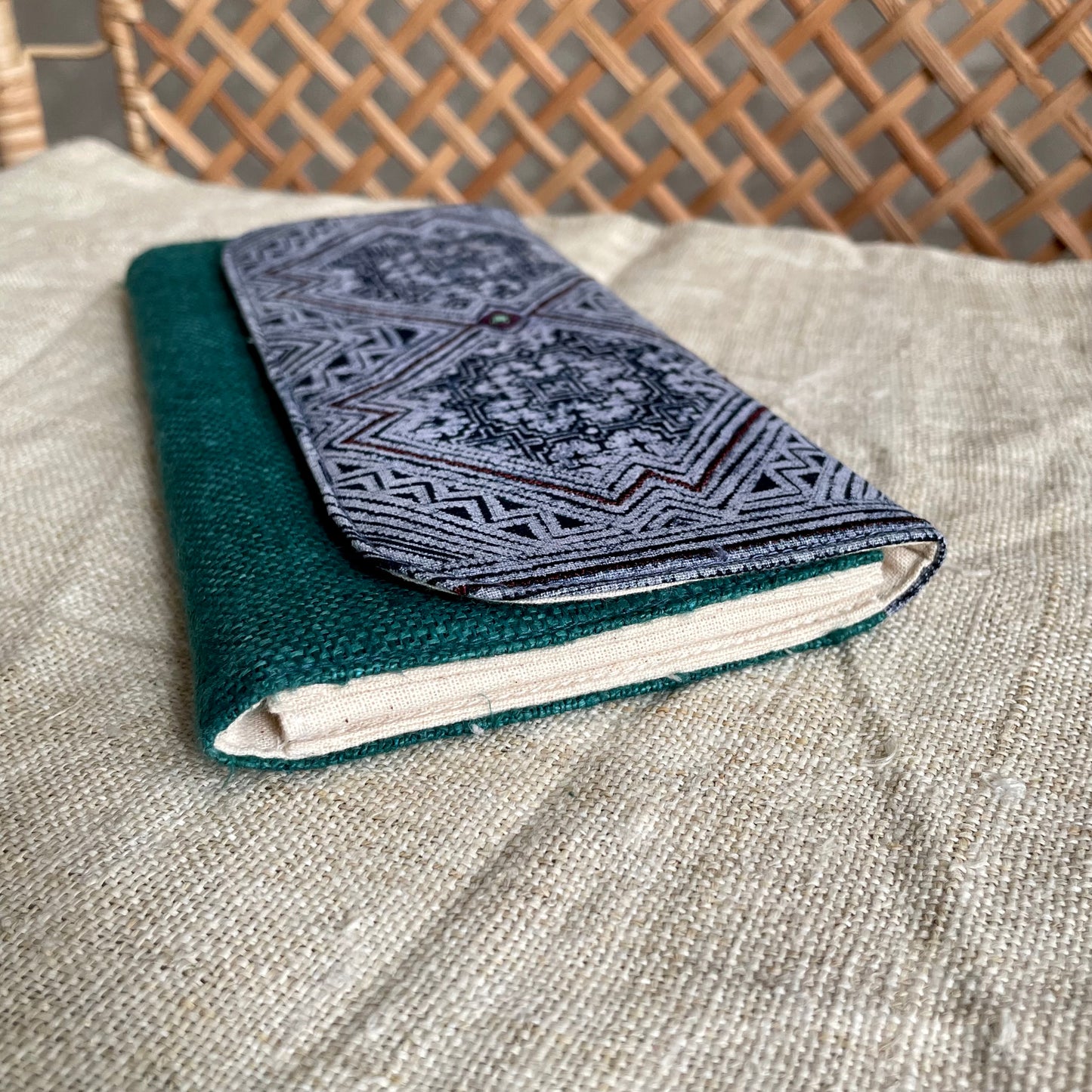 Diamond H’mong Motif – Skobeloff Hemp Long Purse