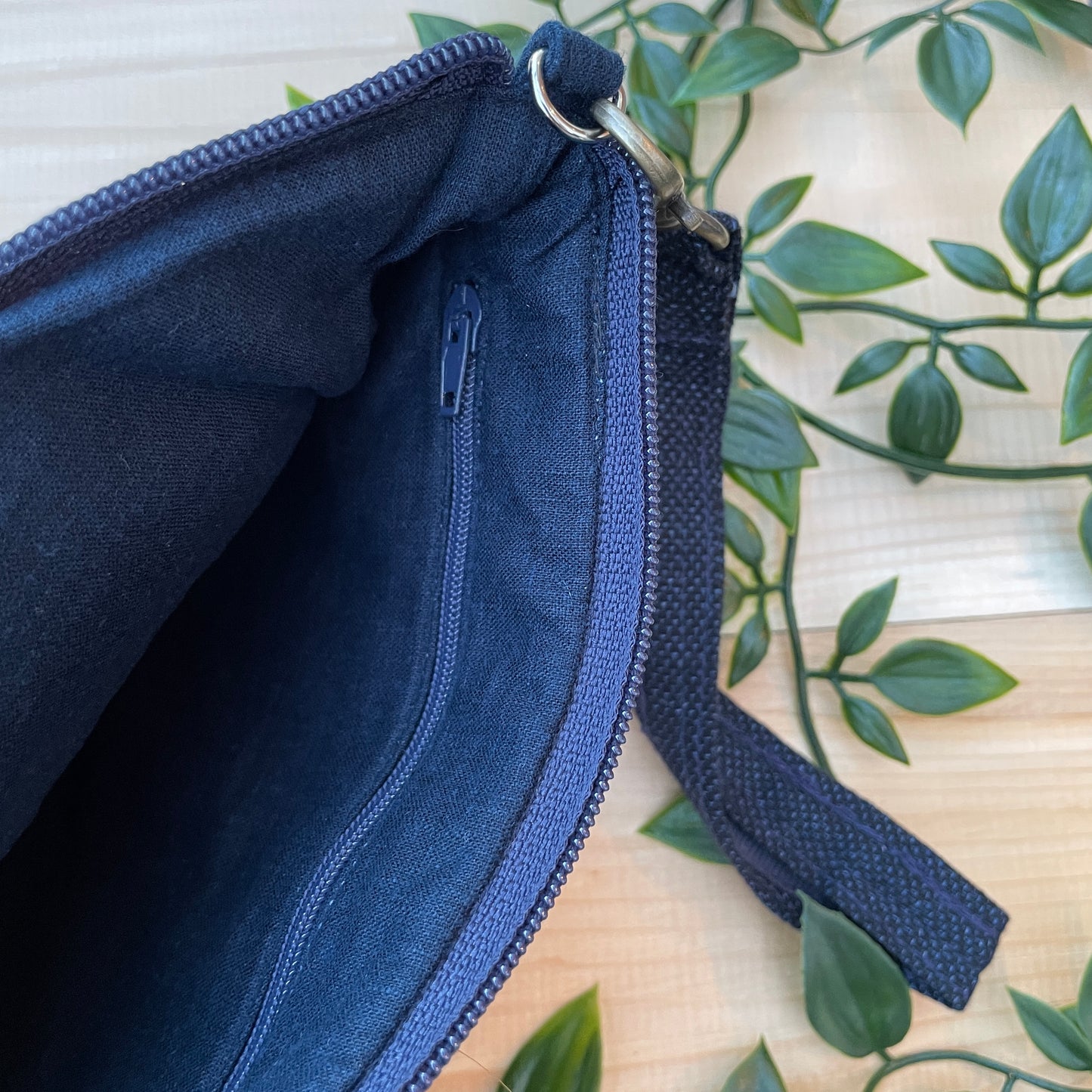 Diamond Indigo H’mong – Embroidery Hemp Pouch Bag