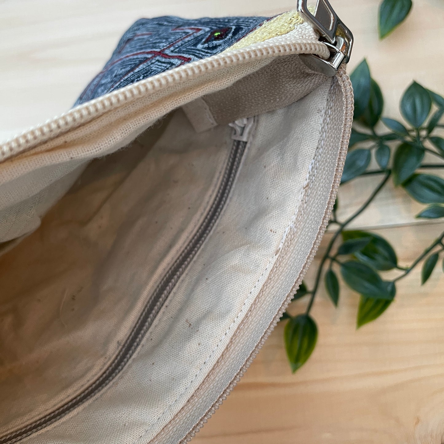 Maze Indigo – H’mong Handmade Hemp Pouch Bag