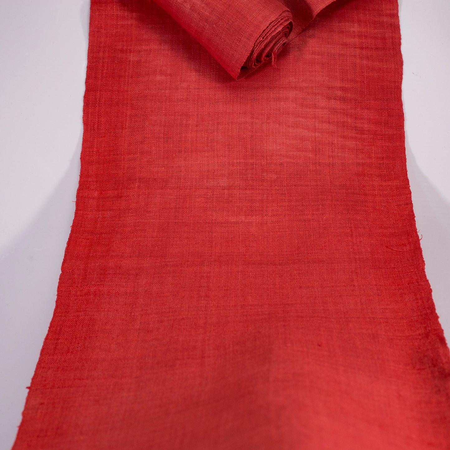 Raw hemp, natural color in RED