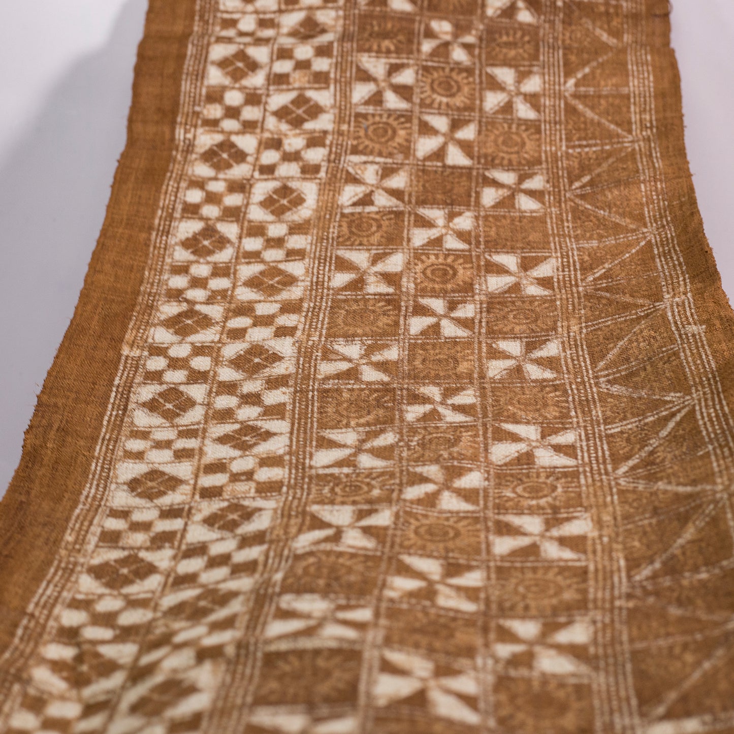 Brown Floral Batik – H’mong Handwoven Hemp Fabric