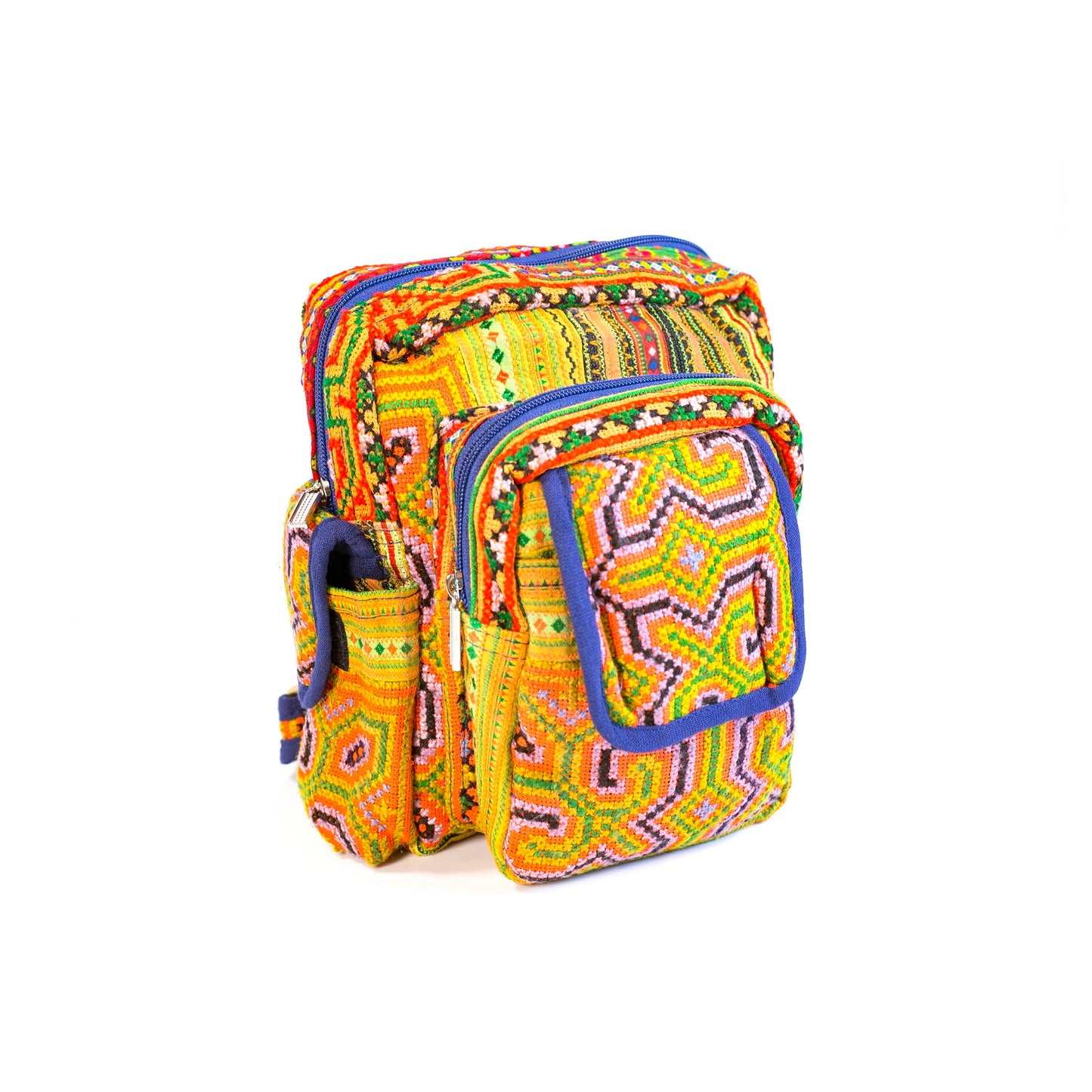 Yellow Diamond H’mong – Handwoven Hemp Sling Bag