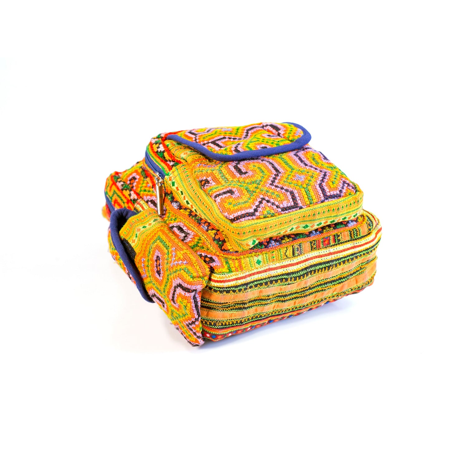 Yellow Diamond H’mong – Handwoven Hemp Sling Bag