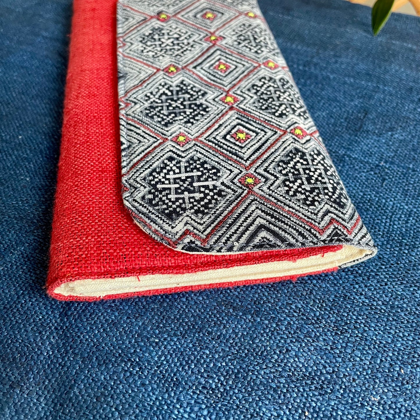 Patterned H’mong – Handwoven Red Hemp Long Purse
