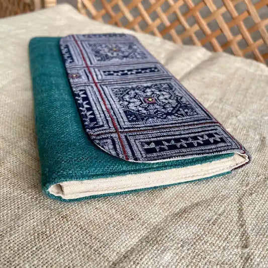 Square H’mong Motif – Skobeloff Hemp Long Purse