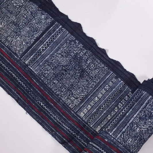 Vindigo fabric indigo ethnic patterned long view