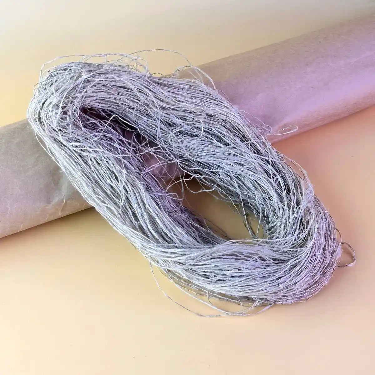 Natural, handmade hemp yarn