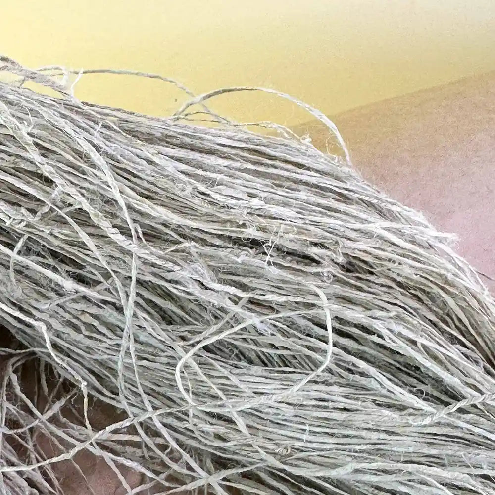Natural, handmade hemp yarn