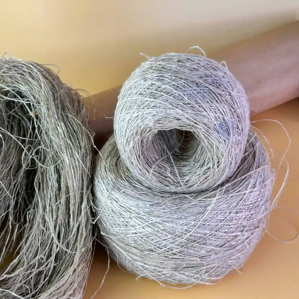 Natural, handmade hemp yarn