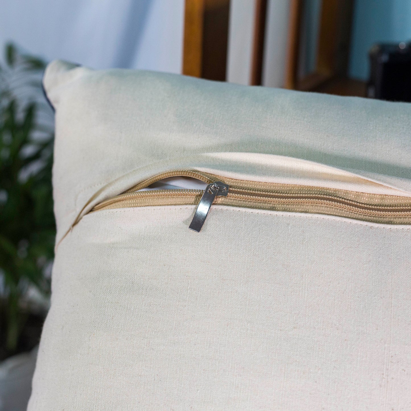 Batik Geo H’mong – White Hemp Cushion Cover