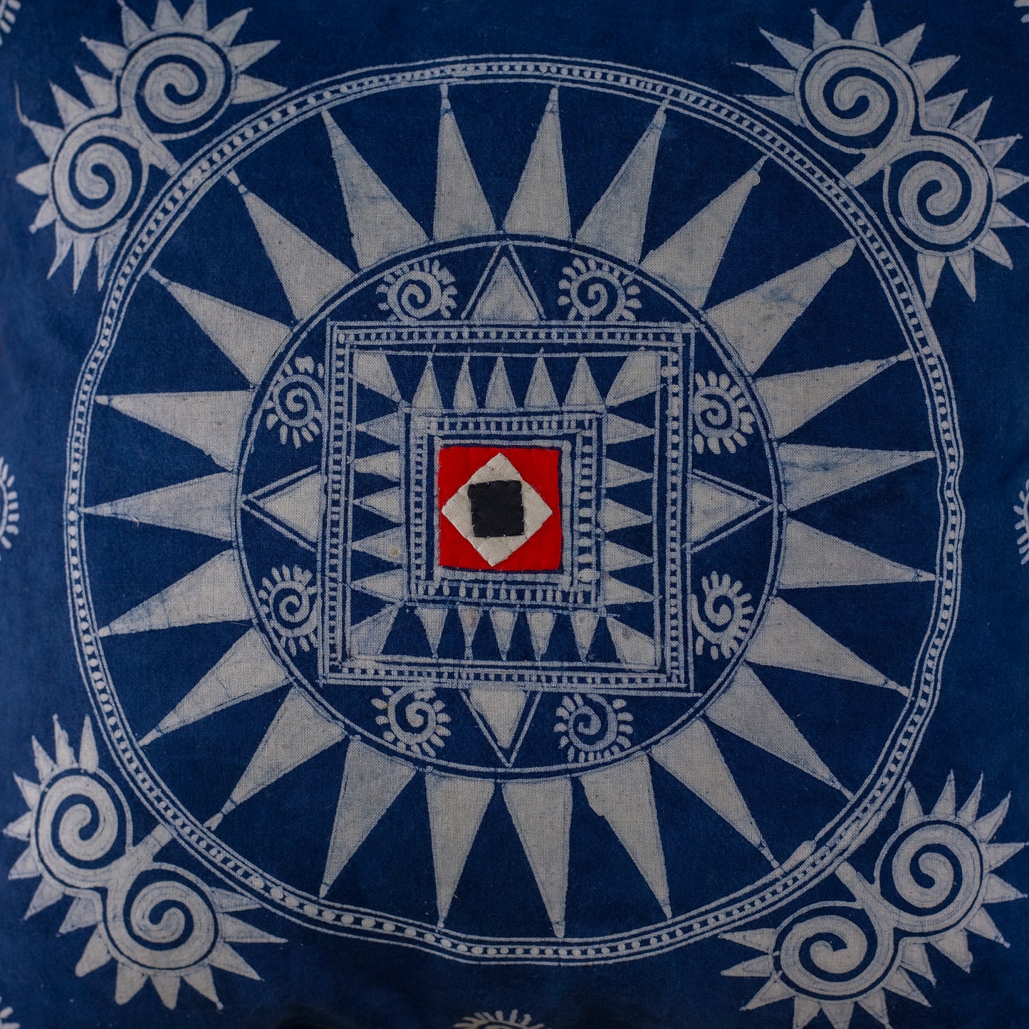 Sun Wheel H’mong – Artisan Hemp Cushion Cover