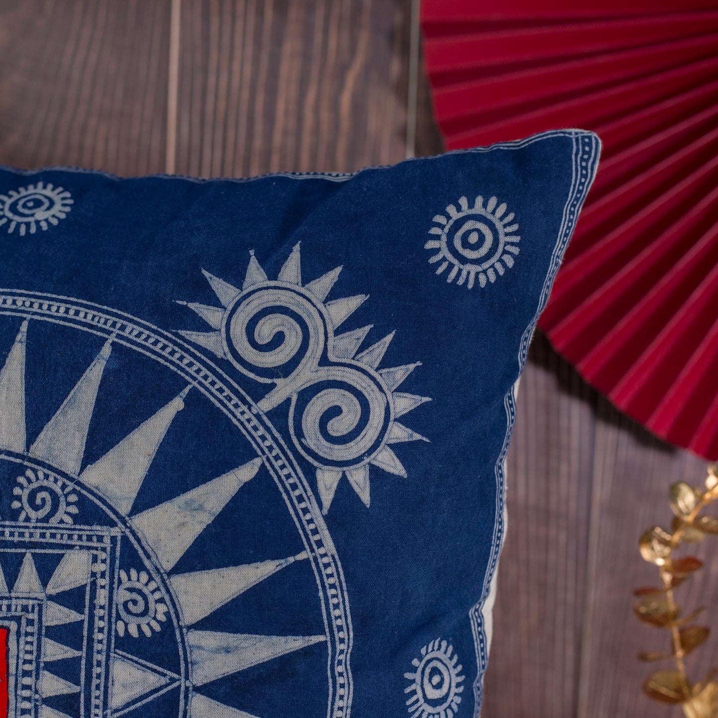 Sun Wheel H’mong – Artisan Hemp Cushion Cover