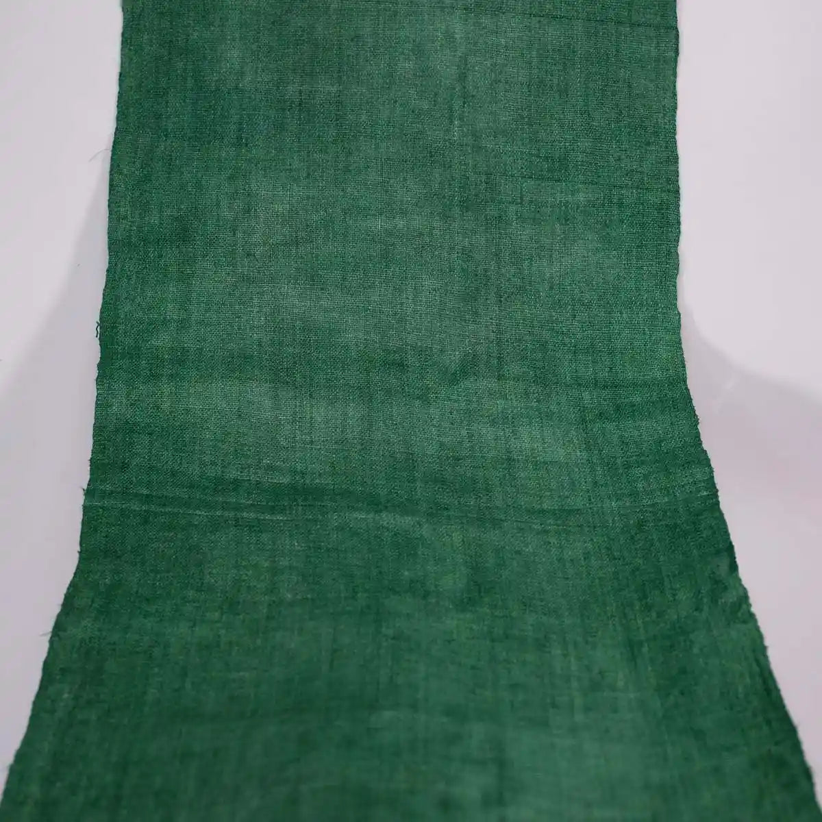 Vindigo green hemp fabric roll top-down flat view