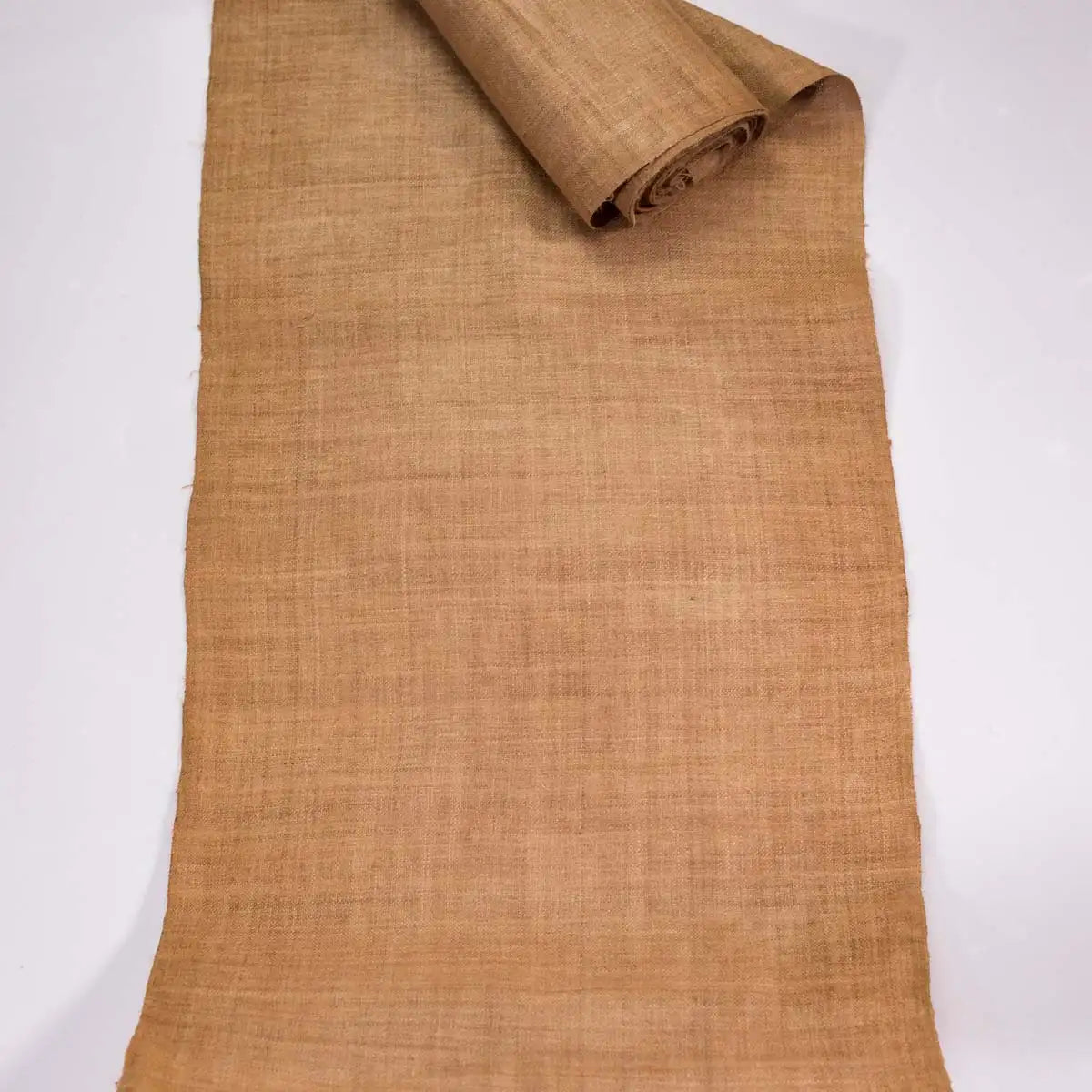Vindigo natural brown hemp roll showing full fabric length