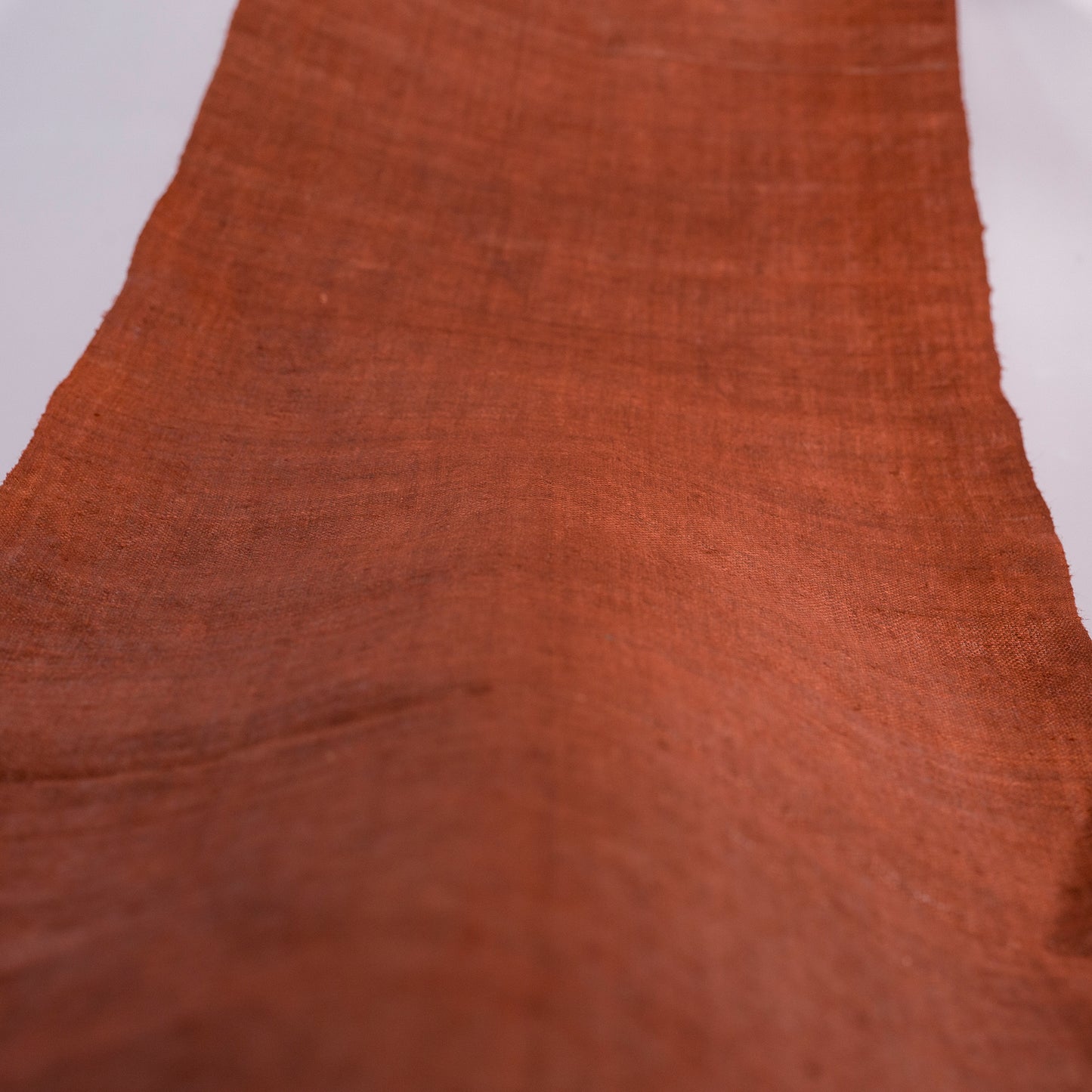 Raw hemp fabric, natural color in BURNT BAGEL BROWN