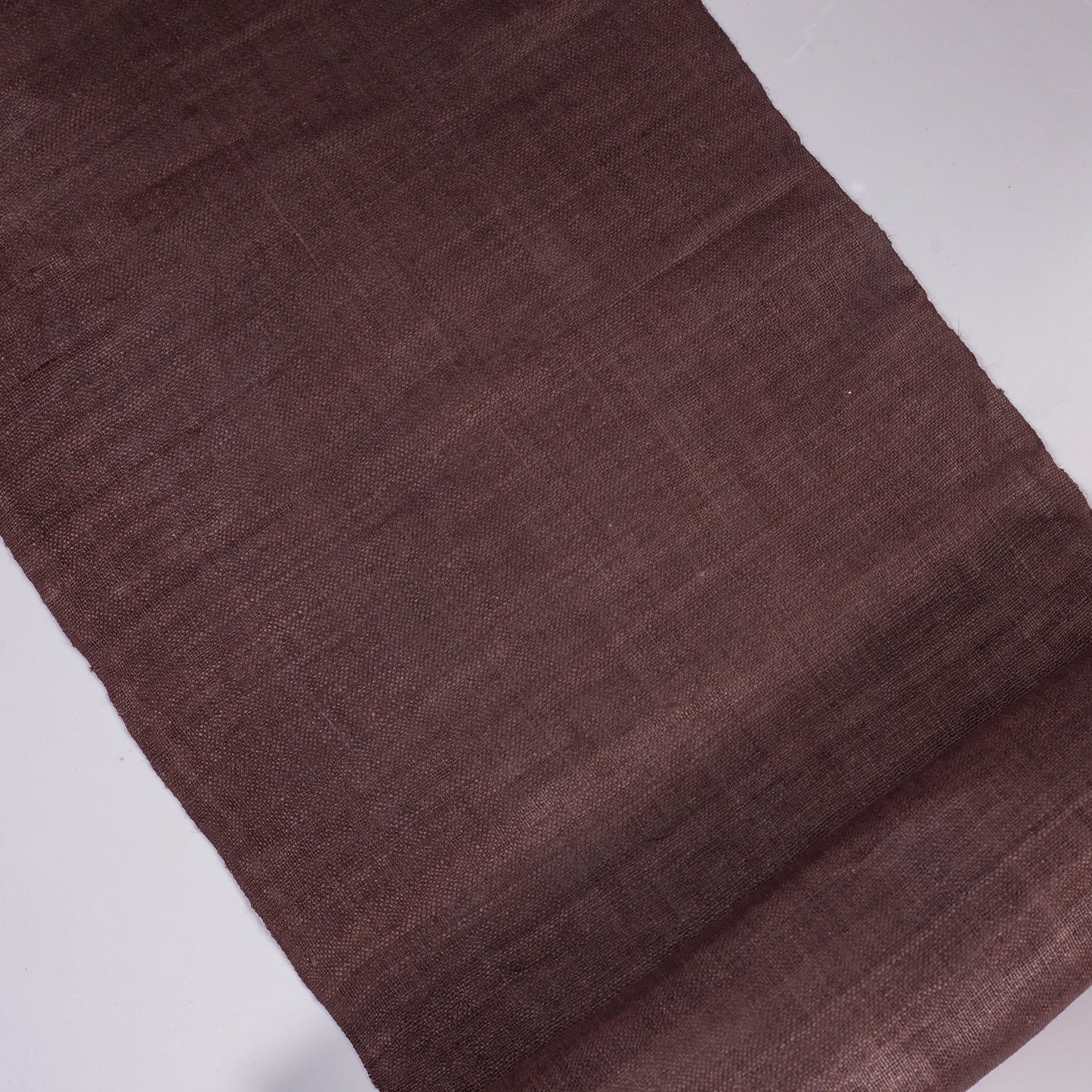 Raw hemp fabric, natural color in DIVINE WINE BROWN