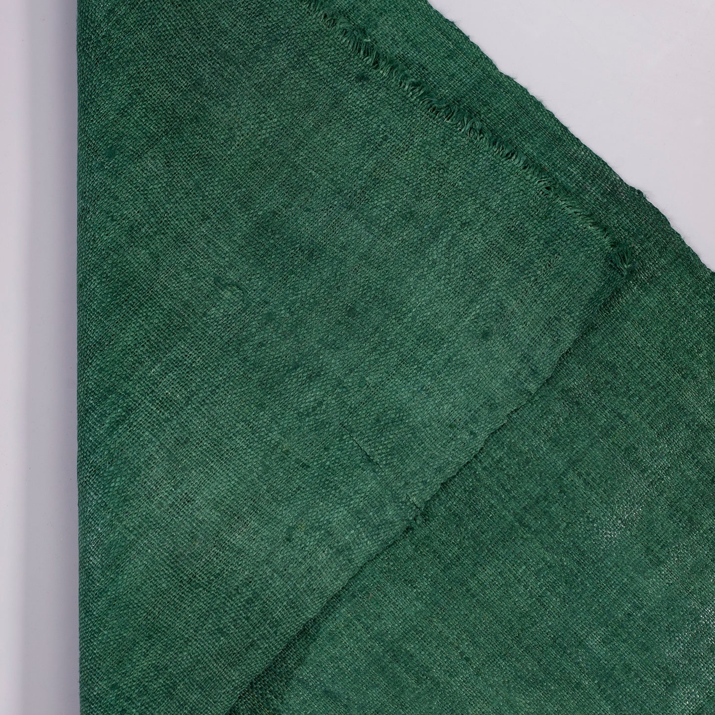 Raw hemp fabric, natural color in MYRTLE GREEN