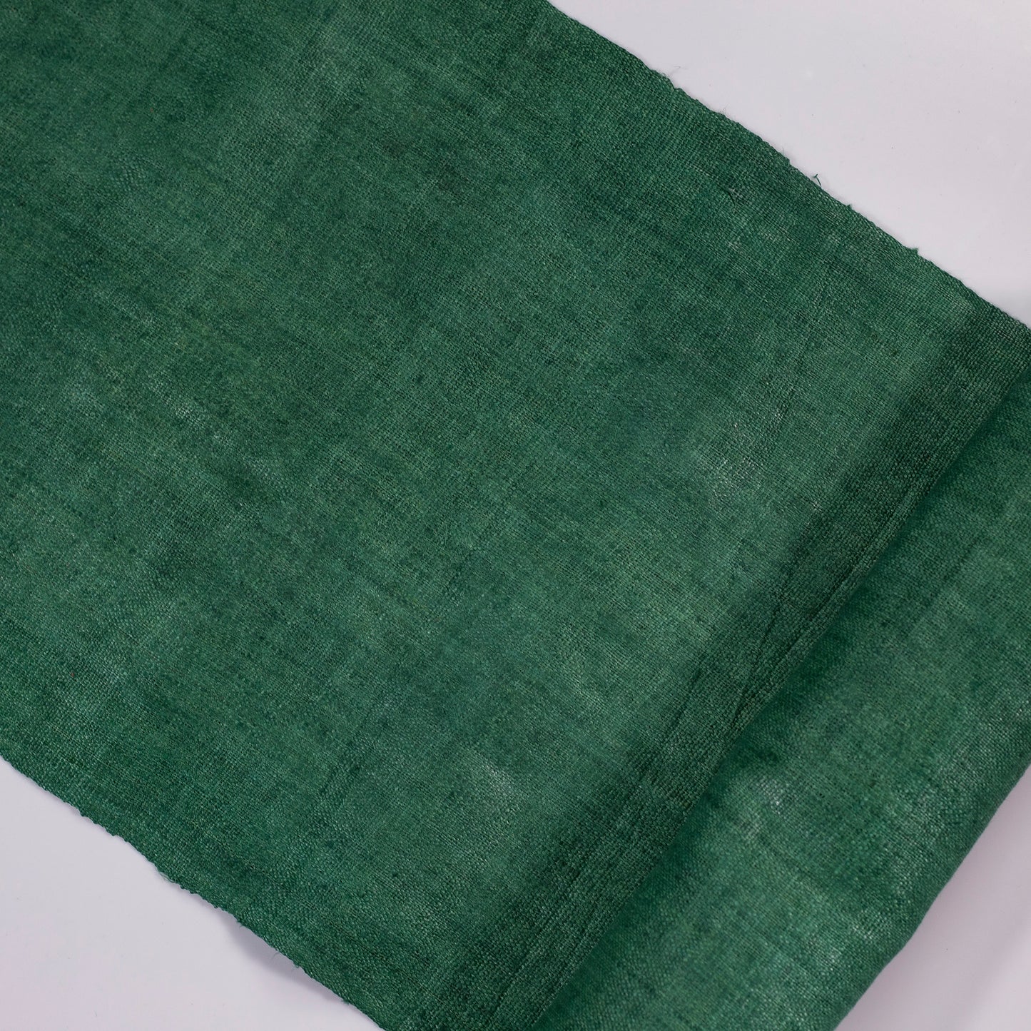 Raw hemp fabric, natural color in MYRTLE GREEN