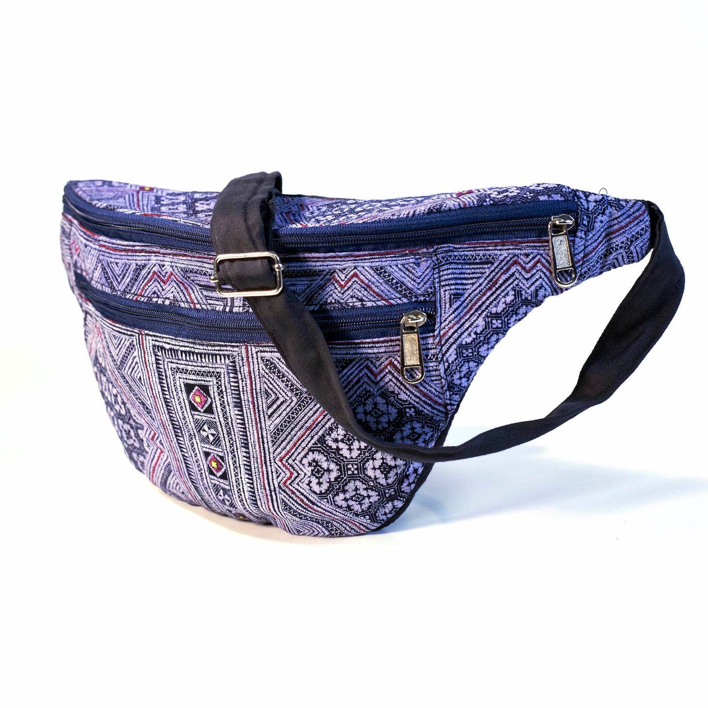 Sling bag, batik fabric, H'mong tribal pattern 2