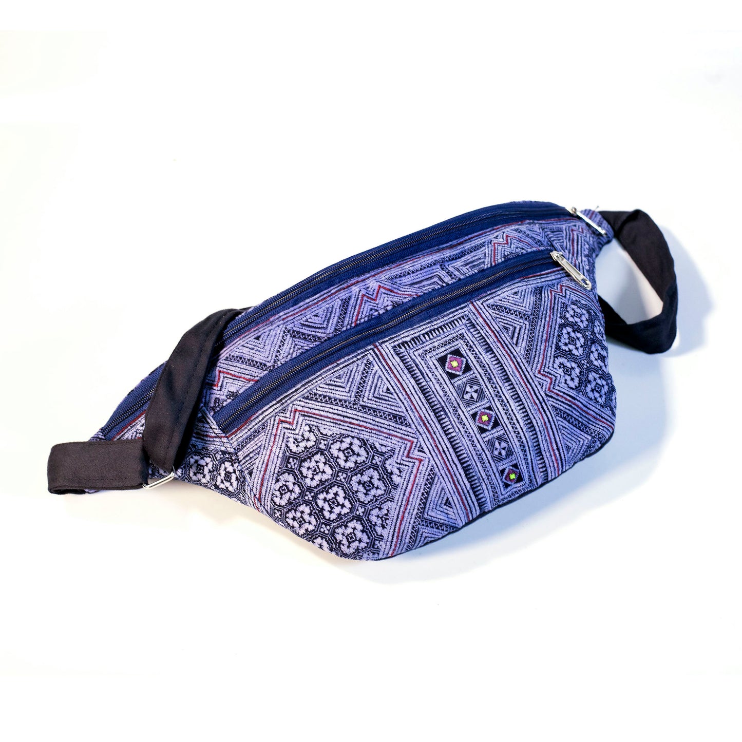 Sling bag, batik fabric, H'mong tribal pattern 2