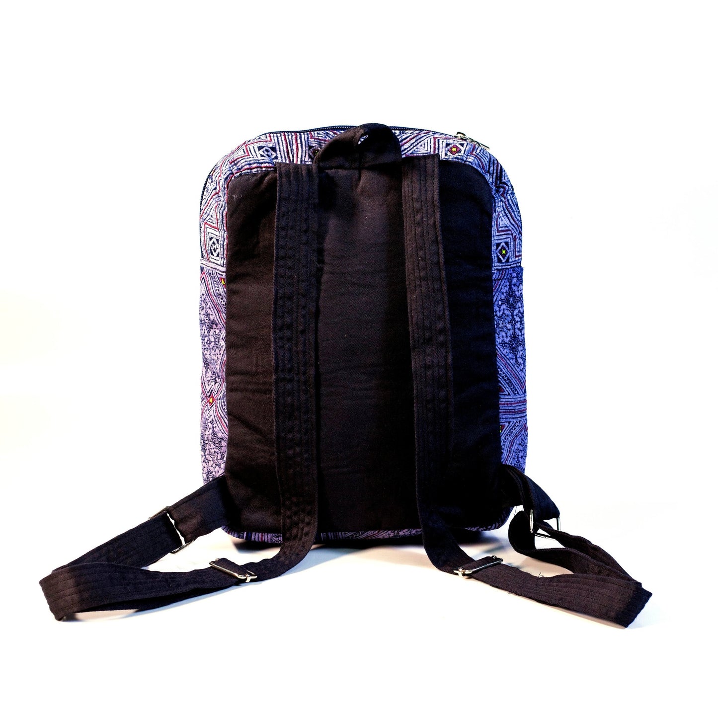 Batik backpack, medium size in a unique design, tribal pattern