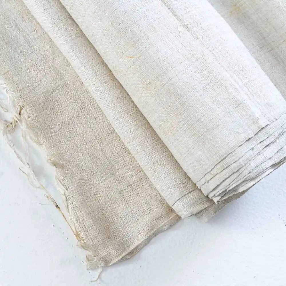 Handwoven Raw Hemp – Beige - Our Signature Fabric