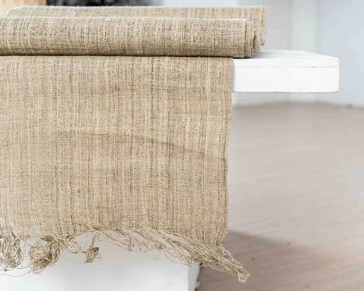 Handwoven Raw Hemp – Our Signature Fabric