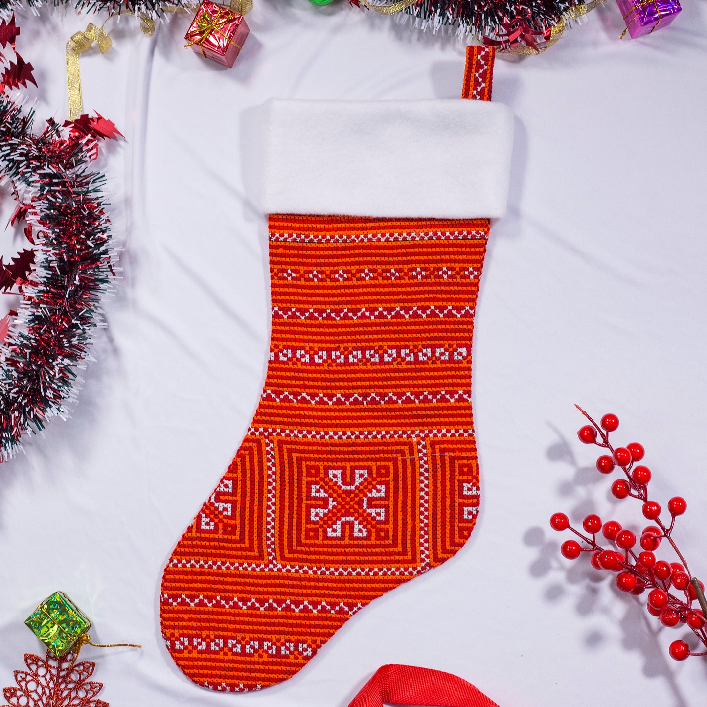 Christmas Stockings - Red and white