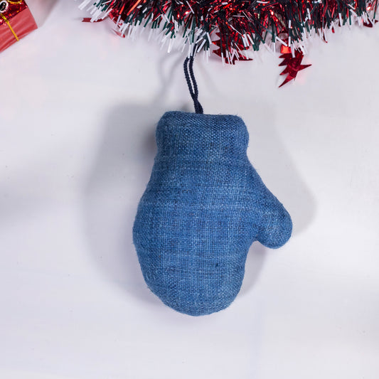 Christmas Tree decor- Blue Hand-woven fabric