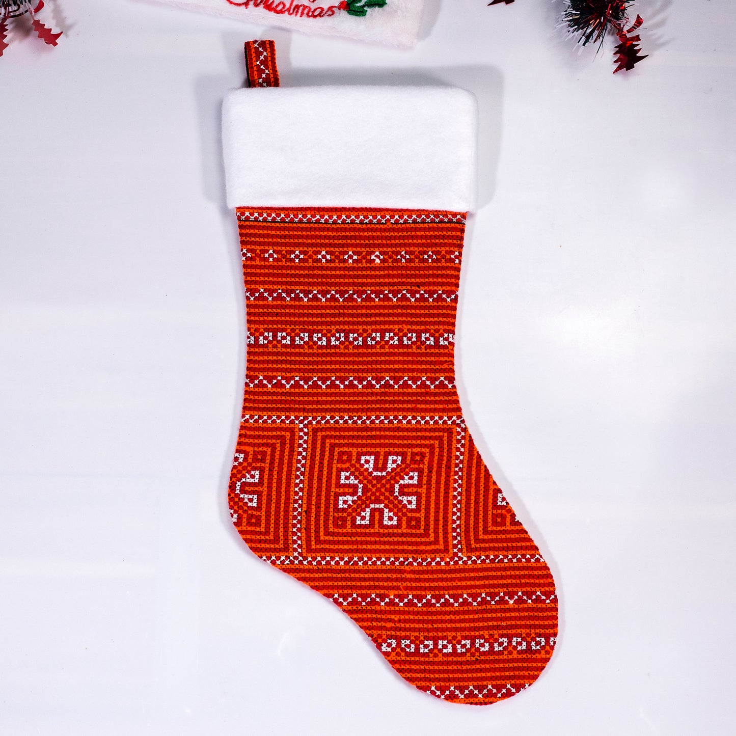 Christmas Stockings - Red and white