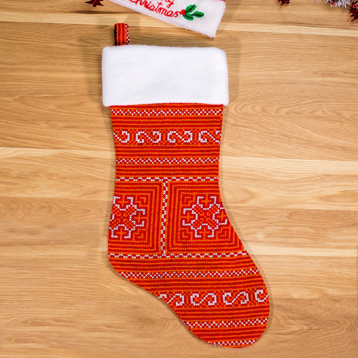 Christmas Stockings - Red and white